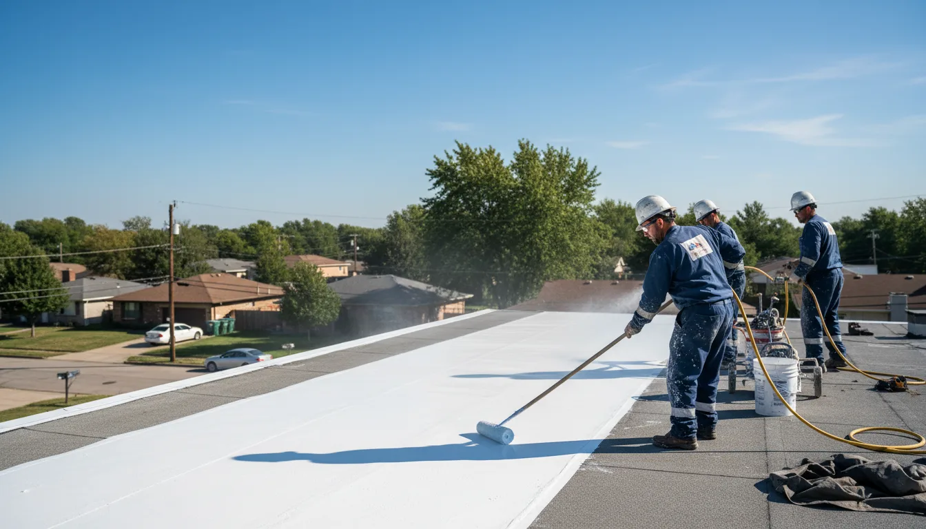 Commercial roof coating in Grulla, TX near me